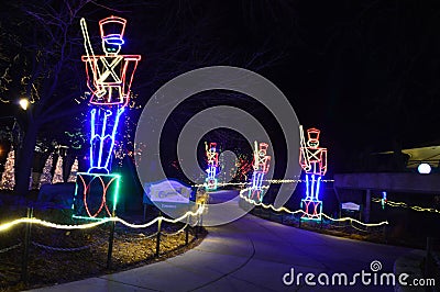 Chicago, USA. 31st December 2016. Zoo Ligths Editorial Stock Photo